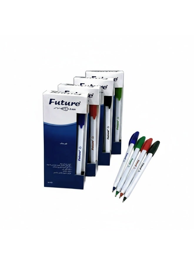 Future Ballpoint Pen, 1.0mm - Green, Pack of 10 - Image 1